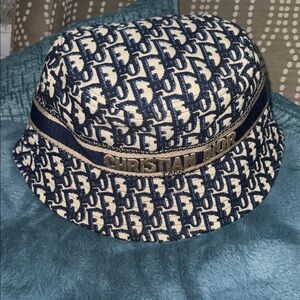 Navy and Cream Hat